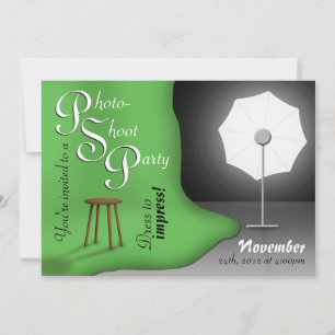 Invitations de la fête des photos vertes