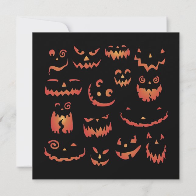 Invitations de la fête d'Halloween du citrouille (Devant)