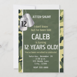Invitations de la fête du Camouflage avec un chien