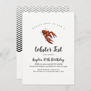 Invitations de la fête du homard