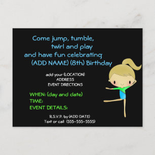 Invitations de la Gymnastique personnalisée