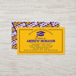 Invitations de la mini-graduation Gold & Purple