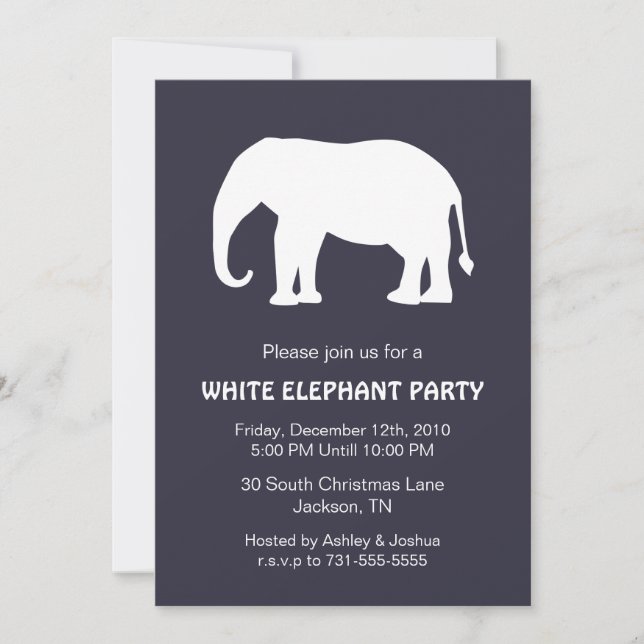 Invitations de la Navy White Elephant Holiday Part (Devant)