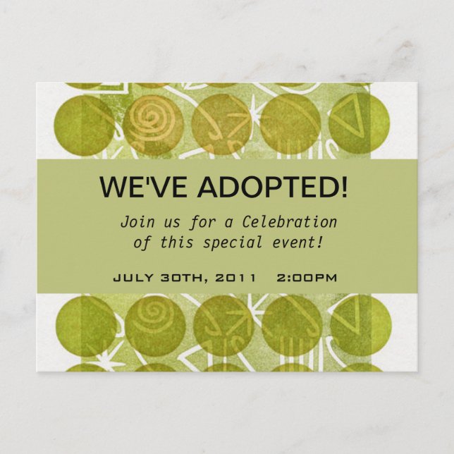 Invitations de la partie ADOPTION (Devant)