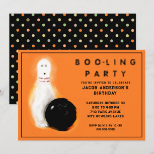 Invitations de la partie de bowling d'anniversaire