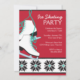 Invitations de la partie de patinage sur glace