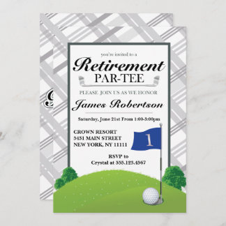 Invitations de la partie de retraite de golf
