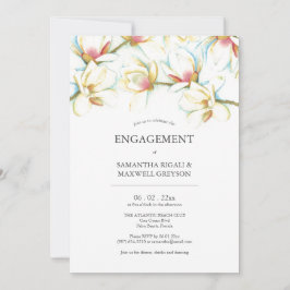 Invitations de la partie d'engagement Aquarelle Fl
