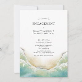 Invitations de la partie d'engagement Aquarelle Ri