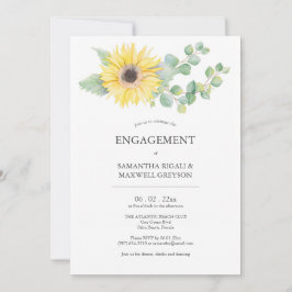 Invitations de la partie d'engagement Aquarelle To