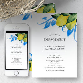 Invitations de la partie d'engagement Citron botan