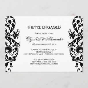 Invitations de la partie d'engagement Damask en no