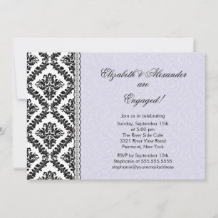 Invitations de la partie d'engagement Damask Purpl