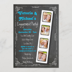 Invitations de la partie d'engagement de Chalkboar