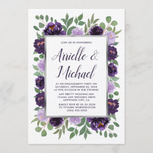 Invitations de la partie d'engagement florale en a