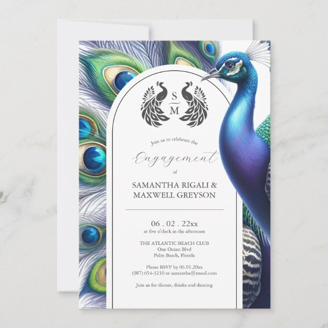 Invitations de la partie d'engagement Majestic Pea (Devant)
