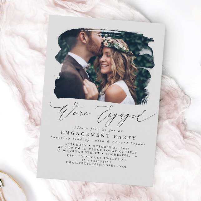Invitations de la partie d'engagement photo - Nous (Créateur téléchargé)