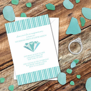 Invitations de la partie d'engagement (Turquoise)