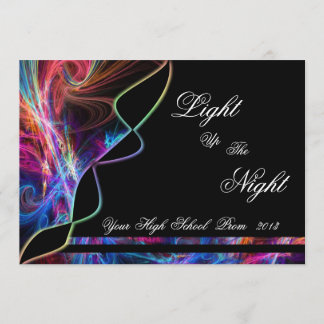 Invitations de la partie Prom de Neon Lights