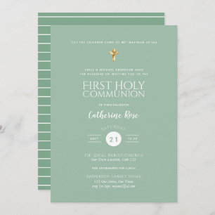 Invitations de la première sainte communion Sage G