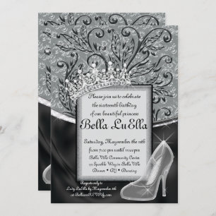 Invitations de la Princess Bling Diamond Party