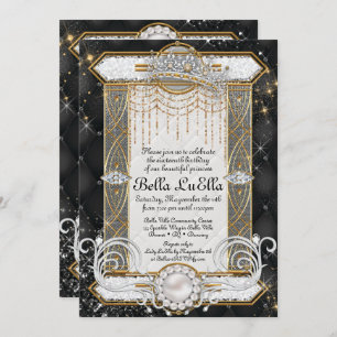 Invitations de la Princess Bling Diamond Party