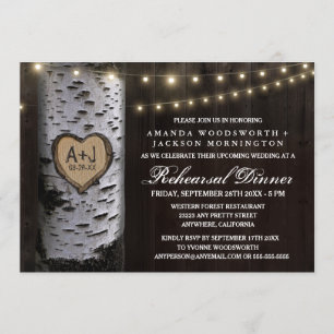 Invitations de la répétition de l'arbre de bouleau