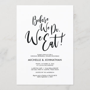 Invitations de la répétition de mariage parfait et