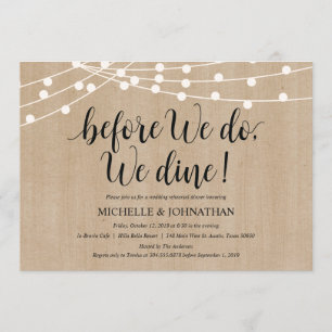 Invitations de la répétition Rustic String Lights