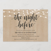 Invitations de la répétition Rustic String Lights