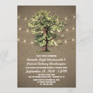 Invitations de la répétition vintage de l'arbre de