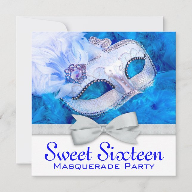 Invitations de la Royal Navy Blue Masquerade Party (Devant)