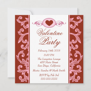 Invitations de la Saint-Valentin Red Strawberry Pi