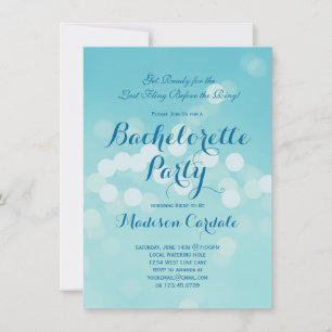 Invitations de la soirée Aqua Blue Bachelorette