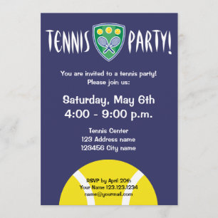Invitations de la soirée de tennis  invitations de