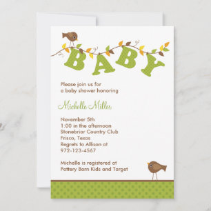 Invitations de la vigne de bébé automne
