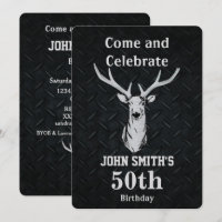 Invitations de l'anniversaire de cerfs communs des