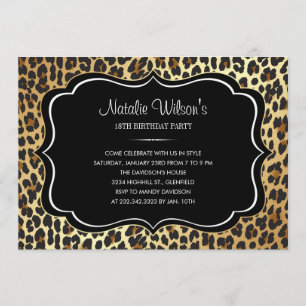 Invitations de Leopard Poster de animal