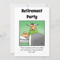 Invitations de l'Humour de retraite Médicale amusa