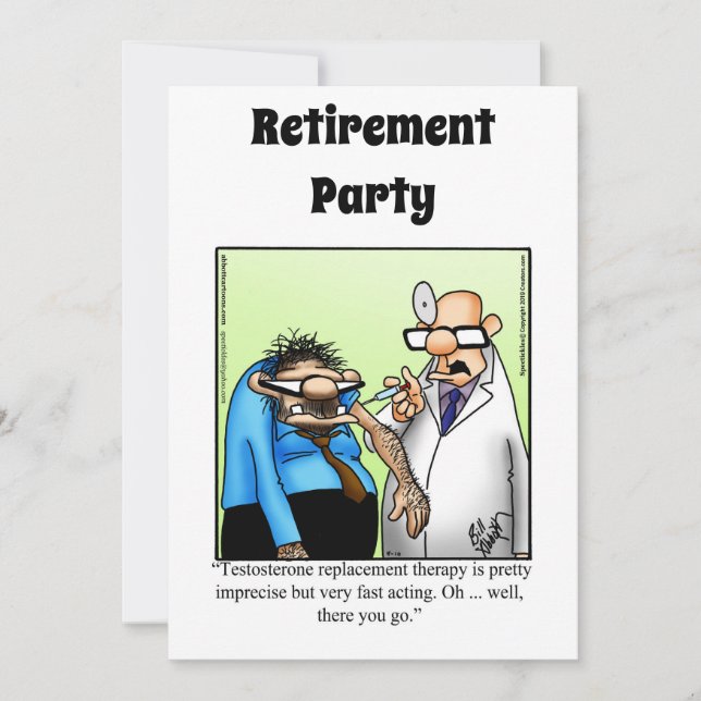 Invitations de l'Humour de retraite Médicale amusa (Devant)