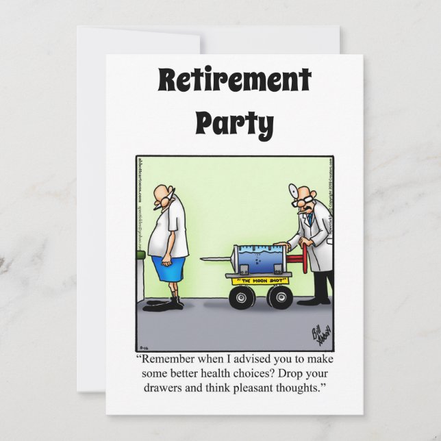 Invitations de l'Humour de retraite Médicale amusa (Devant)