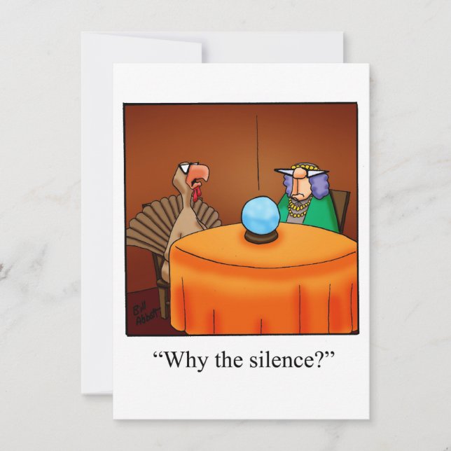 Invitations de l'Humour de Thanksgiving "Spectickl (Devant)