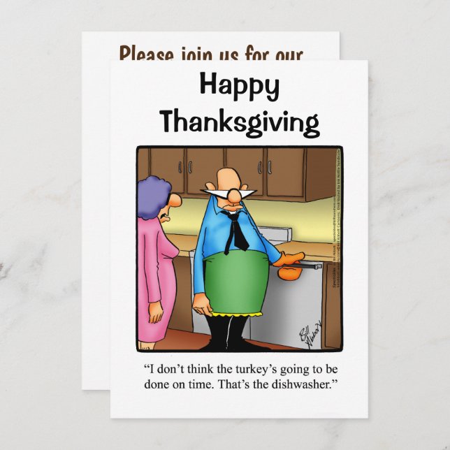 Invitations de l'Humour de Thanksgiving "Spectickl (Devant / Derrière)