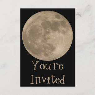Invitations de lune Cartes RSVP de Pleine lune per