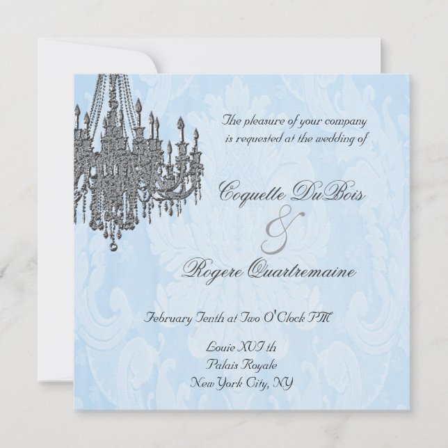 Invitations de lustre La Silver Sparkle (Devant)