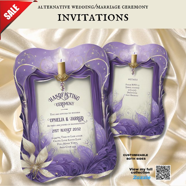 INVITATIONS DE MANIPULATION PURPLE GOLD ETHEREAL (Créateur téléchargé)