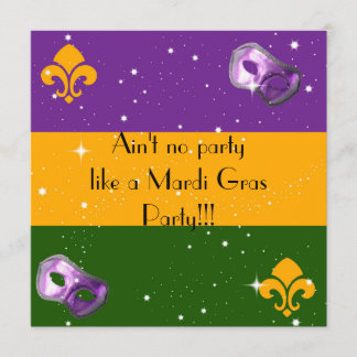 Invitations de mardi gras avec le masque et le