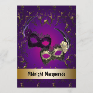 Invitations de Mardi Gras Masquerade Prom