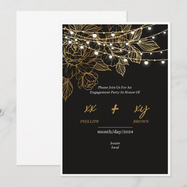 invitations de mariage (Devant / Derrière)