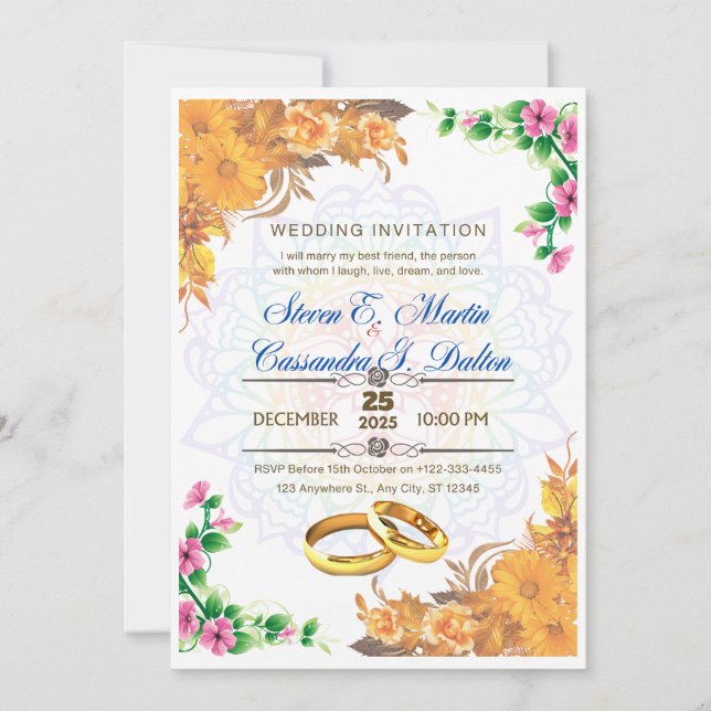Invitations de mariage (Devant)